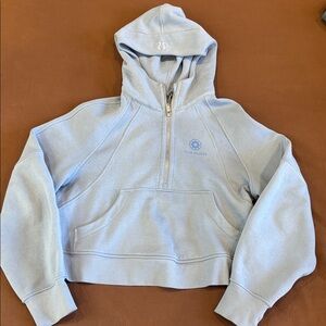 Light Blue Half-Zip Hoodie